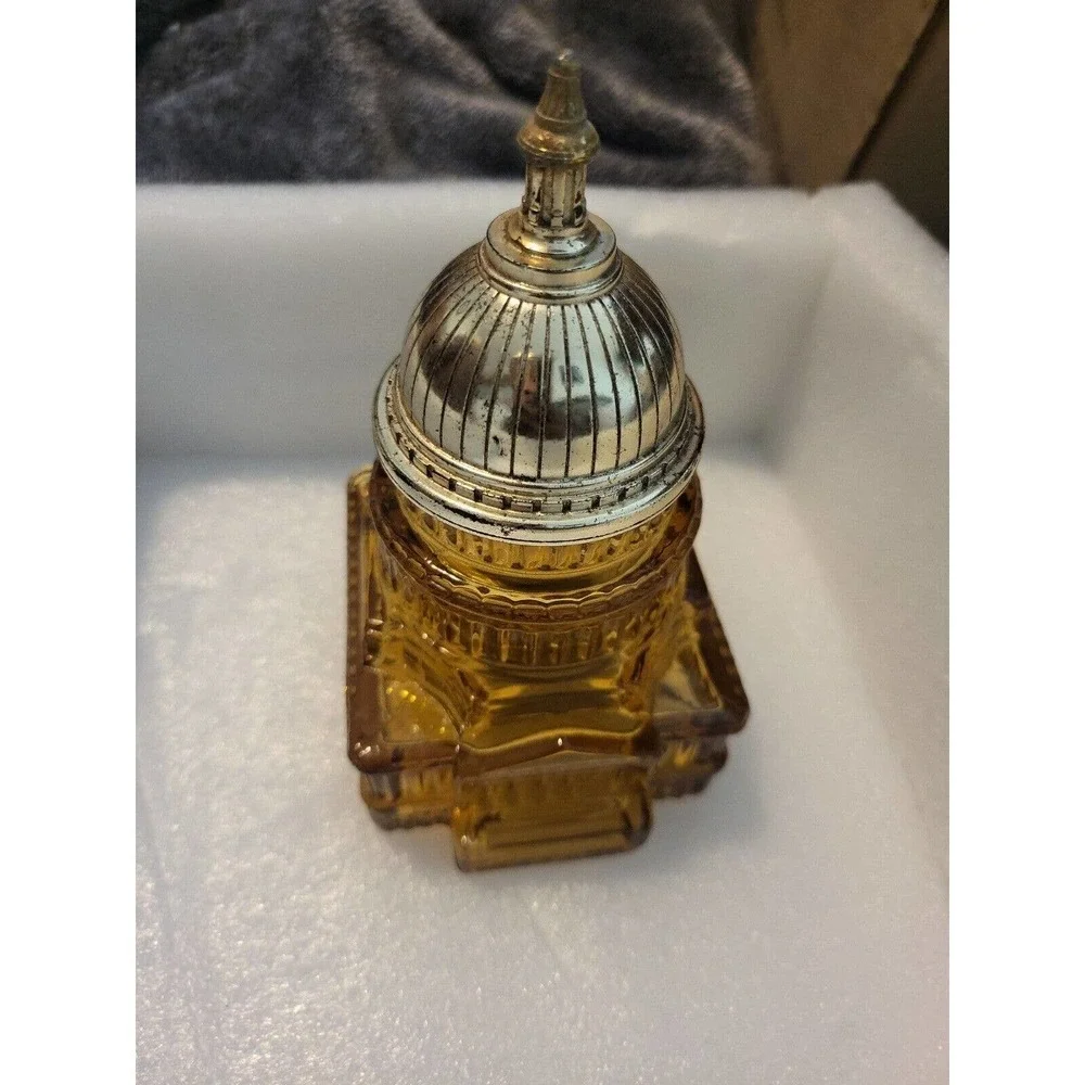 Vintage Avon Bottle 3-Tier Capitol Building Amber Aftershave Perfume Cologne - Picture 5 of 8